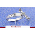 2016 Hot Selling 925 Sterling Silver Couple Rings AAA Zircon Adjustable Silver Rings Wholesale SJZ030